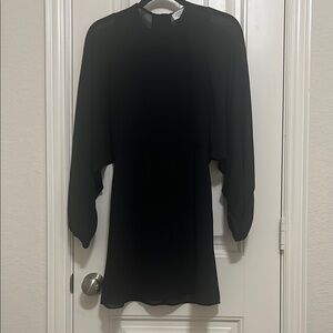 & Other Stories Black Midi Dress